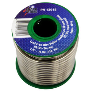 Lead Free Wire Solder- 95/5% Tin Antimony alloy; lead free -1/8" 1 lb.