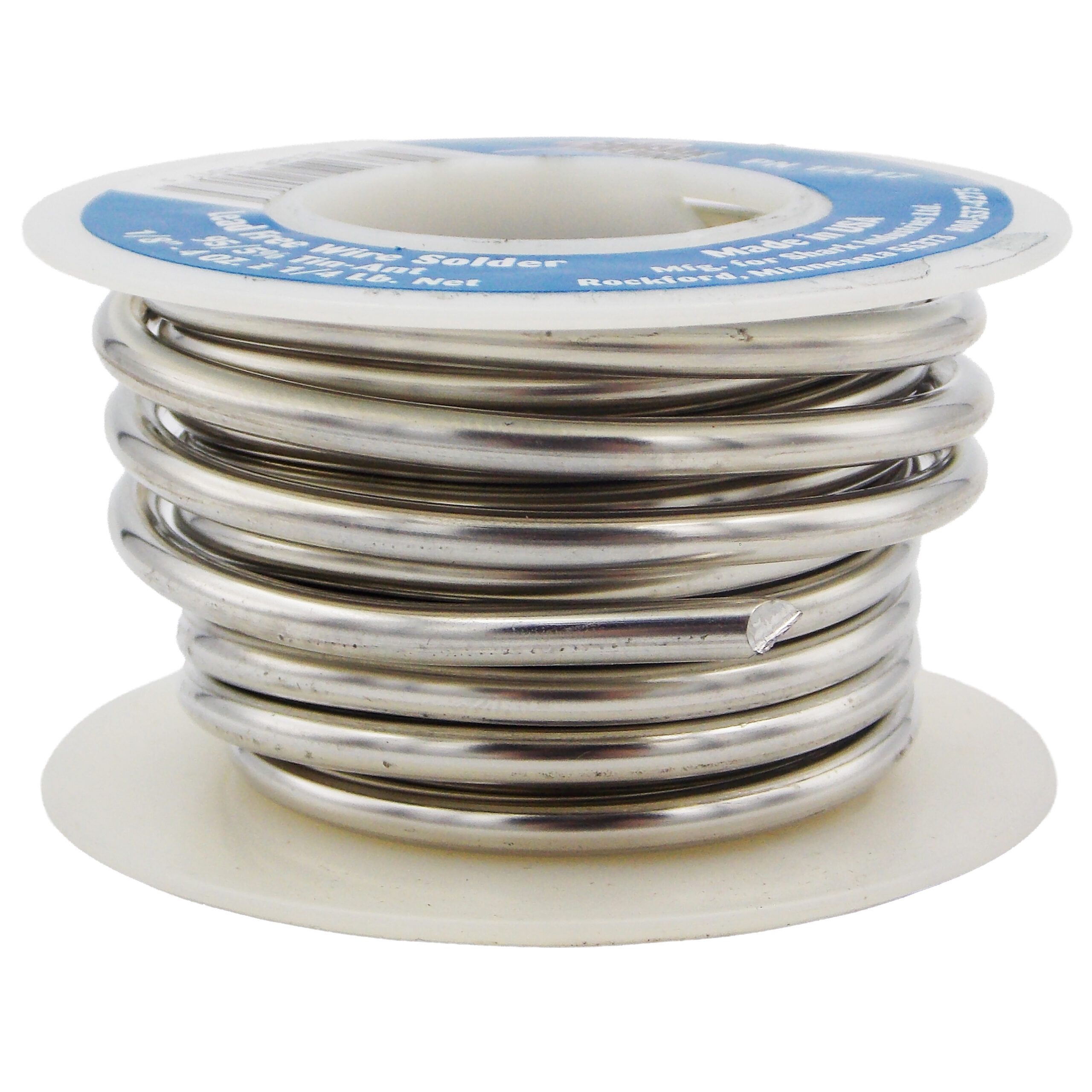 Lead Free Wire Solder- 95/5% Tin Antimony alloy; lead free -1/8" 1/4 lb. - Image 2