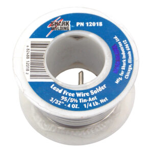 Lead Free Wire Solder- 95/5% Tin Antimony alloy; lead free -3/32" 1/4 lb.