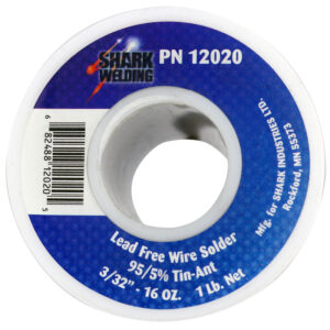 Lead Free Wire Solder- 95/5% Tin Antimony alloy; lead free -3/32" 1 lb.