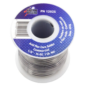 Acid Flux Core Solder Commercial 1/8" - 1 lb. (16 oz.)