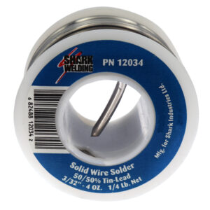Solid Wire Solder. 3/32" 50/50%1/4 lb.
