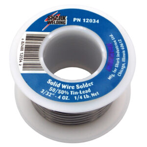 Solid Wire Solder. 3/32" 50/50%1/4 lb.