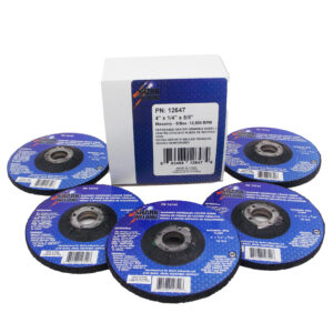 5 PK Masonry Depressed Center Grinding Wheel - 4"x1/4"x5/8", A24R Grit