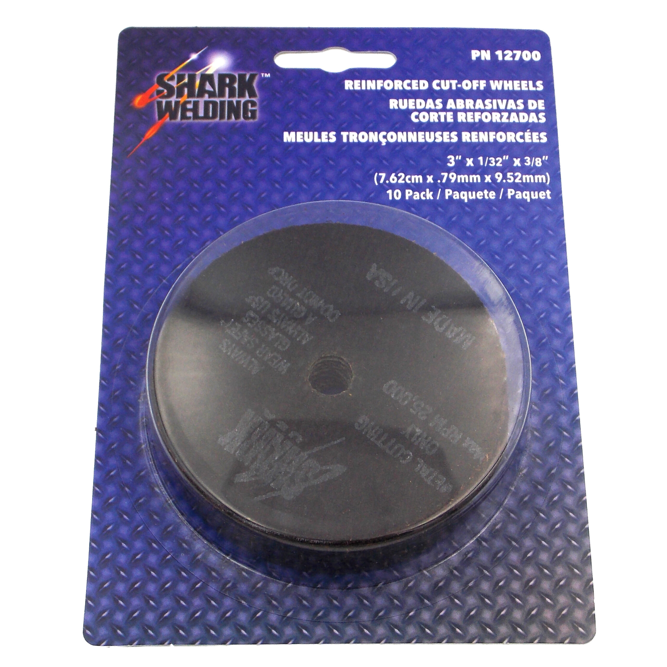 10 PK | Cut-Off Wheel - Aluminum Oxide - 3" x 1/32" x 3/8" - 54 Grit - Made in USA - Image 2