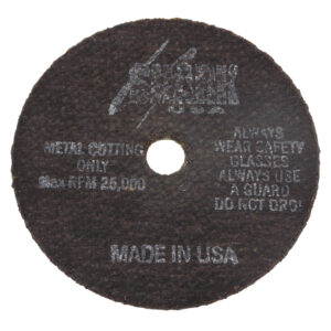 10 PK | Cut-Off Wheel - Aluminum Oxide - 3" x 1/16" x 3/8" - 54 Grit - Made in USA