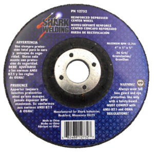 25 PK | 4" Type 27 Aluminum Oxide Grinding Wheels Depressed Center - Hubless, 24 Grit. 4" x 1/4" x 5/8"