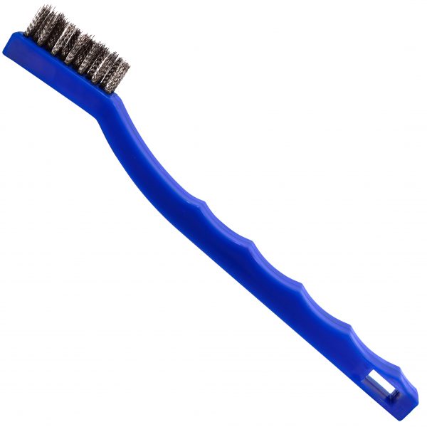 Stainless Steel Small Wire Scratch Brush 7 1/4" Handle. Shark