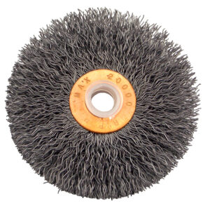 Circular Crimped Wire Wheel - 3" x 1/2" Arbor (No Bushing) - Fine .008 Wire