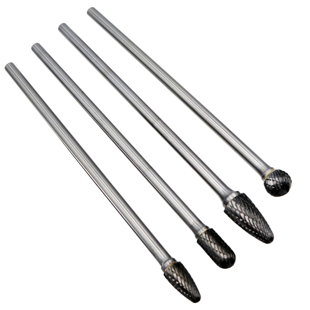 4 PIECE EXTENDED CARBIDE BUR SET. BTE4 - Shark Industries