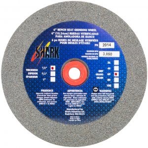 Shark 2025 7-Inch by 1-Inch by 1-Inch Bench Seat Grinding Wheel with Grit-24 