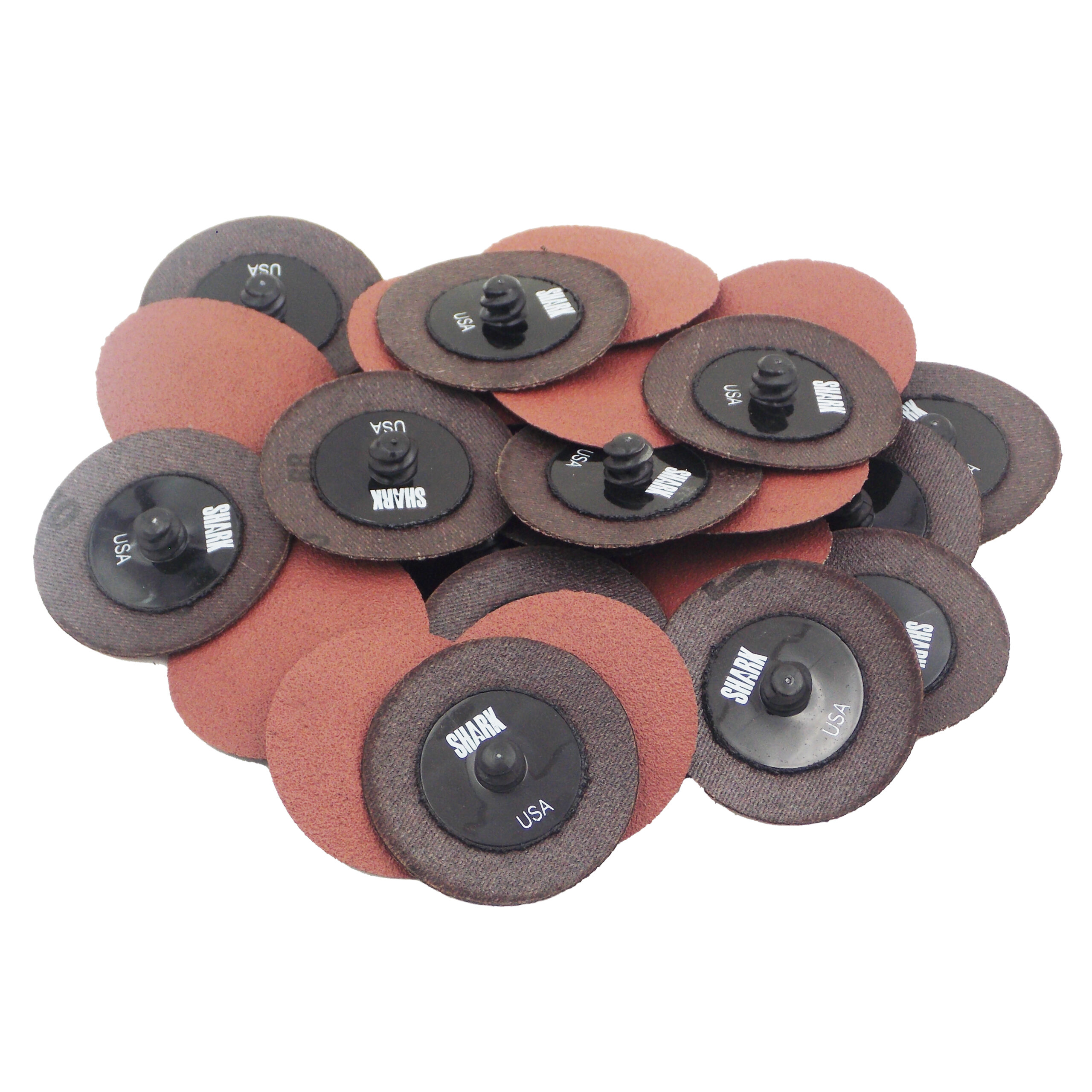 25 PK Mini Grinding Discs with Twist-to-lock Backing System - 2" Cloth Backed Aluminum Oxide - 80 Grit - Image 2