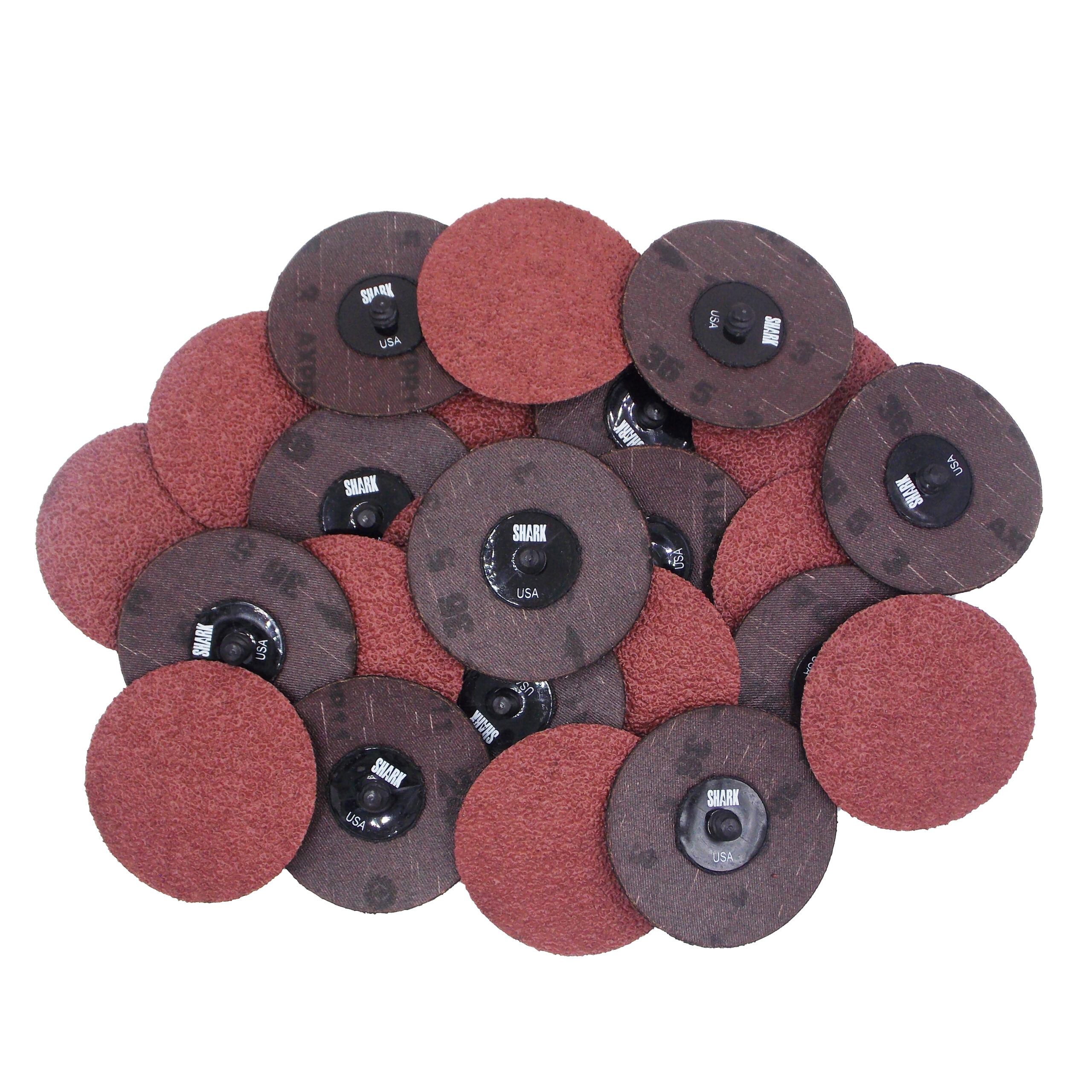 25 PK Mini Grinding Discs with Twist-to-lock Backing System - 3" Cloth Backed Aluminum Oxide - 24 Grit - Image 2