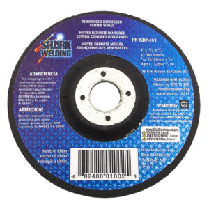 25 PK | Depressed Center Type 27 Grinding Wheels - Hubless. 4" x 1/8" x 5/8" - 36 Grit