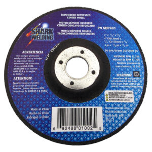 5 PK | Depressed Center Type 27 Grinding Wheels - Hubless. 4" x 1/8" x 5/8" - 36 Grit