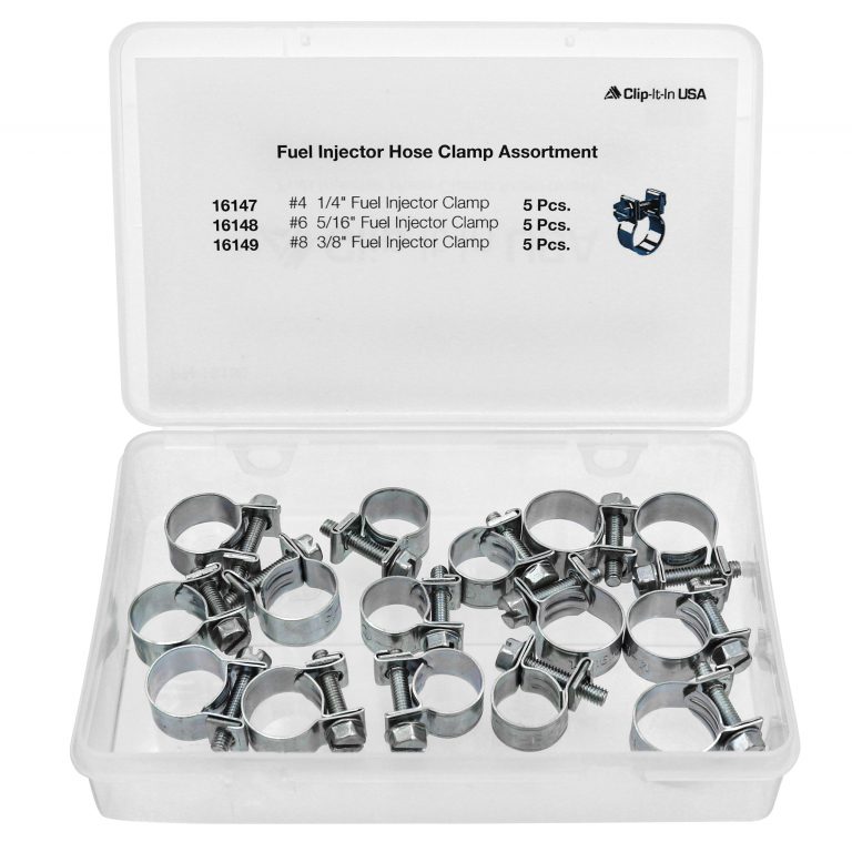 15 Pieces Fuel Injector Hose Clamp Assortment Shark Industries