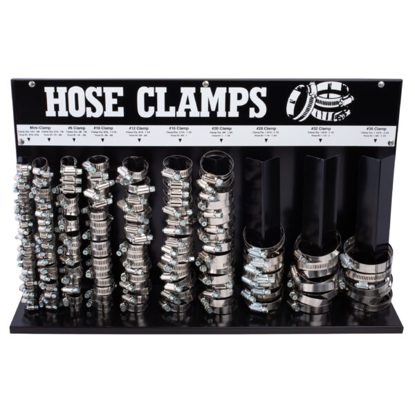 221 Pcs. Hose Clamp Rack & Hose Clamp Assortment - Image 2