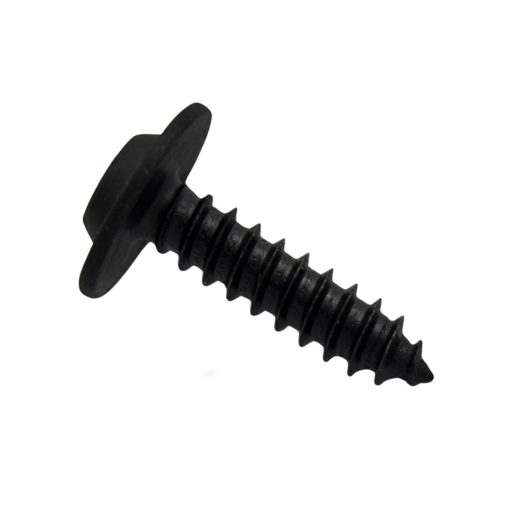 100 PK Phillips Flat Washer Head Tap Screw 10 x 3/4 in. Black Shark