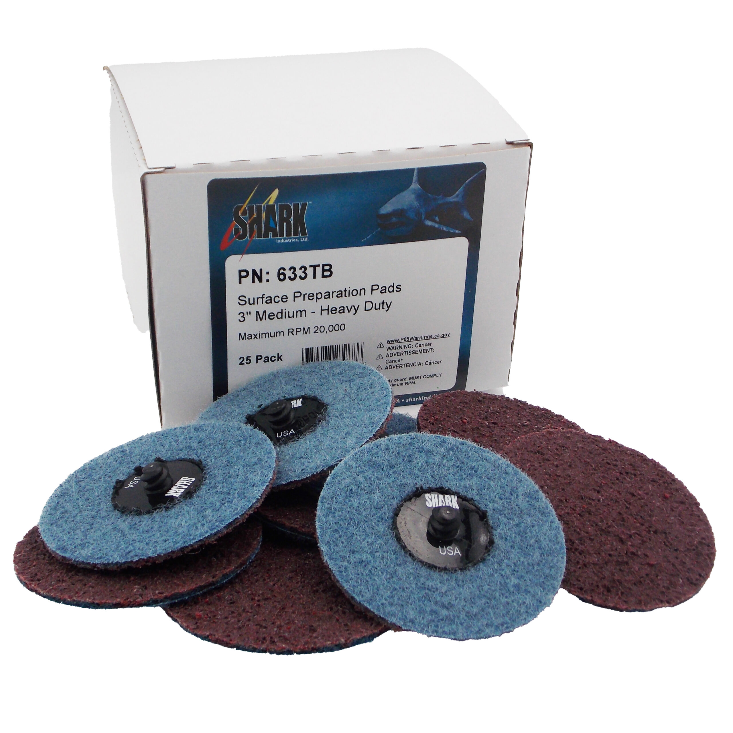 25 PK | Star-Brite Surface Prep Discs - 3" Heavy Duty Medium/Maroon - USA - Image 3
