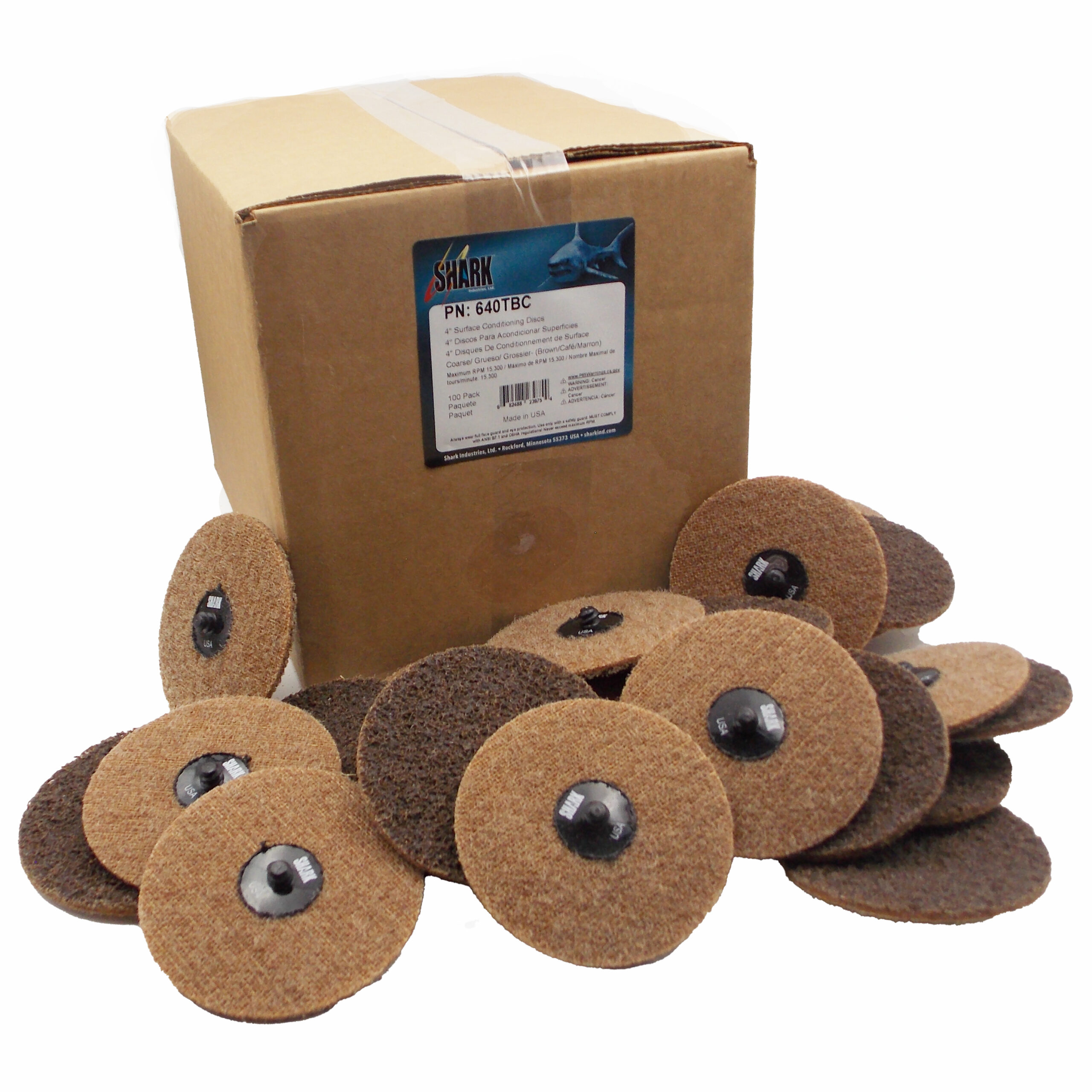 100 PK | Star-Brite Surface Prep Discs - 4" Coarse/Brown - USA - Image 3