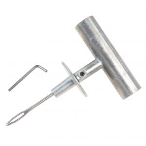 Die Cast T-Handle Insert Tool with Replaceable Split-Eye Needle - Tire Repair Tool
