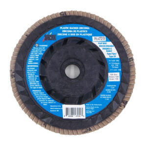 1 PK | Flap Disc - Type 29 - Belveled Plastic-Backed Zirconia - 4.5" x 5/8"-11 - 120 Grit