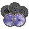 5 PK | Mini Flap Disc - Type 27 - Zirconia - 3" - 120 Grit