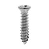 100 PK | Phillips Oval Head Tapping Screw 8 X 3/4 in. Chrome #6 Head