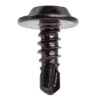 100 PK | 8 x 1/2 in. Phil Flat Top Wash Head Tap Scr. Blk