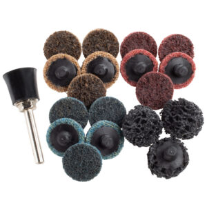 19 PC. Assortment | Mini Star-Brite Surface Prep Discs - 1" Coarse/Medium/Fine with Holder - USA