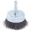 2" Crimped Cup Brush on 1/4" Hex Shaft - .008 Fine Wire - Image 2