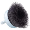 2" Crimped Cup Brush on 1/4" Hex Shaft - .008 Fine Wire - Image 4