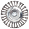Twist Knot Wire Wheel with 0.020-Gauge Stainless Steel Wire, 7-Inch by 5/8-11NC
