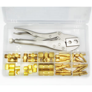 53 PC. Oxy-Acetylene Hose Repair Kit with Locking Jaw Crimper - NEW!