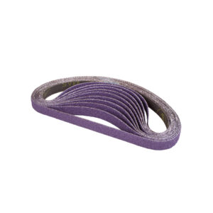 Heavy-cutting grit belts for high-speed removal in small areas.