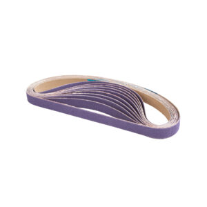 Fine grit belts for smooth finishing and surface prep.