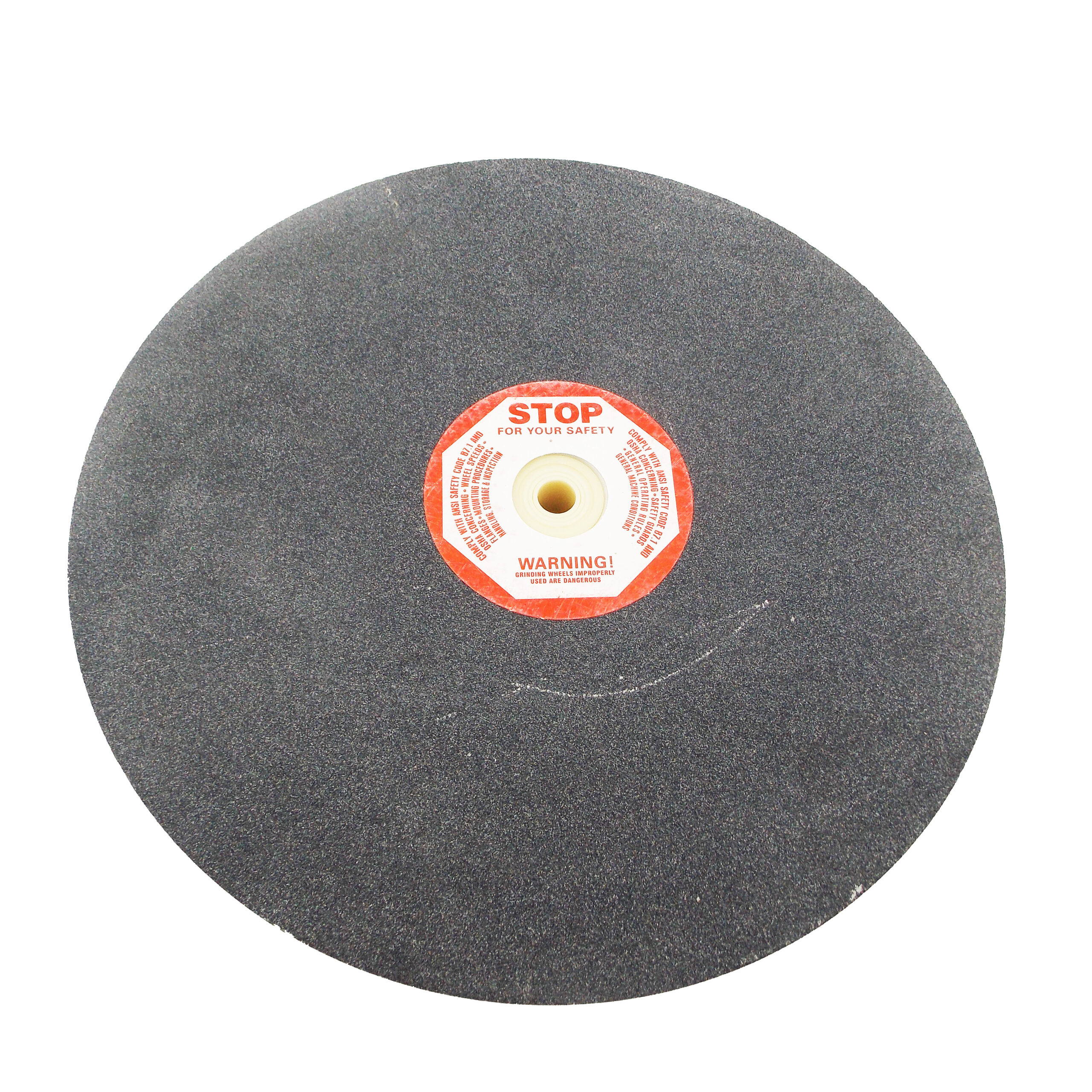 Bench Seat Grinding Wheel - Size 12" x 2" Thick x 1-1/4" Arbor - 80 Grit - Aluminum Oxide - Image 3