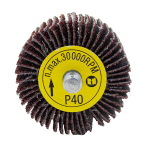 5 PK | Flap Wheel - 1-1/2" x 1" x 1/4"-20 Male Thread - 40 Grit