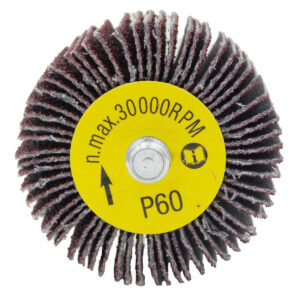 5 PK | Flap Wheel - 1-1/2" x 1" x 1/4"-20 Male Thread - 60 Grit