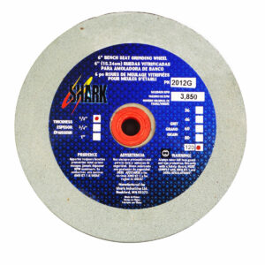 Bench Seat Grinding Wheel - Size 6" x 1/2" Thick x 1" Arbor - 120 Grit - Silicon Carbide