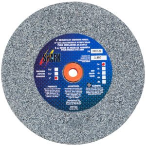 Bench Seat Grinding Wheel - Size 8" x 1" Thick x 1" Arbor- 24 Grit - Aluminum Oxide