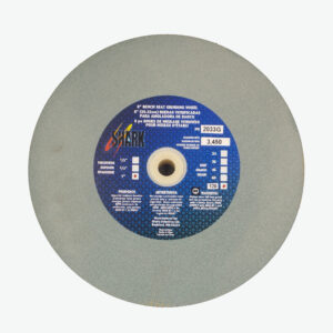 Bench Seat Grinding Wheel - Size 8" x 1" Thick x 1" Arbor - 120 Grit - Silicon Carbide