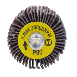 5 PK | Flap Wheel - 1" x 1" x 1/4"-20 Male Thread - 80 Grit