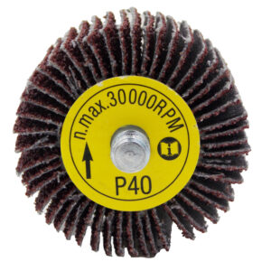 5 PK | Flap Wheel - 1-1/2" x 1" x 1/4"-20 Male Thread - 40 Grit