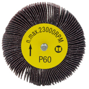 5 PK | Flap Wheel - 3" x 1/2" x 1/4"-20 Male Thread - 60 Grit