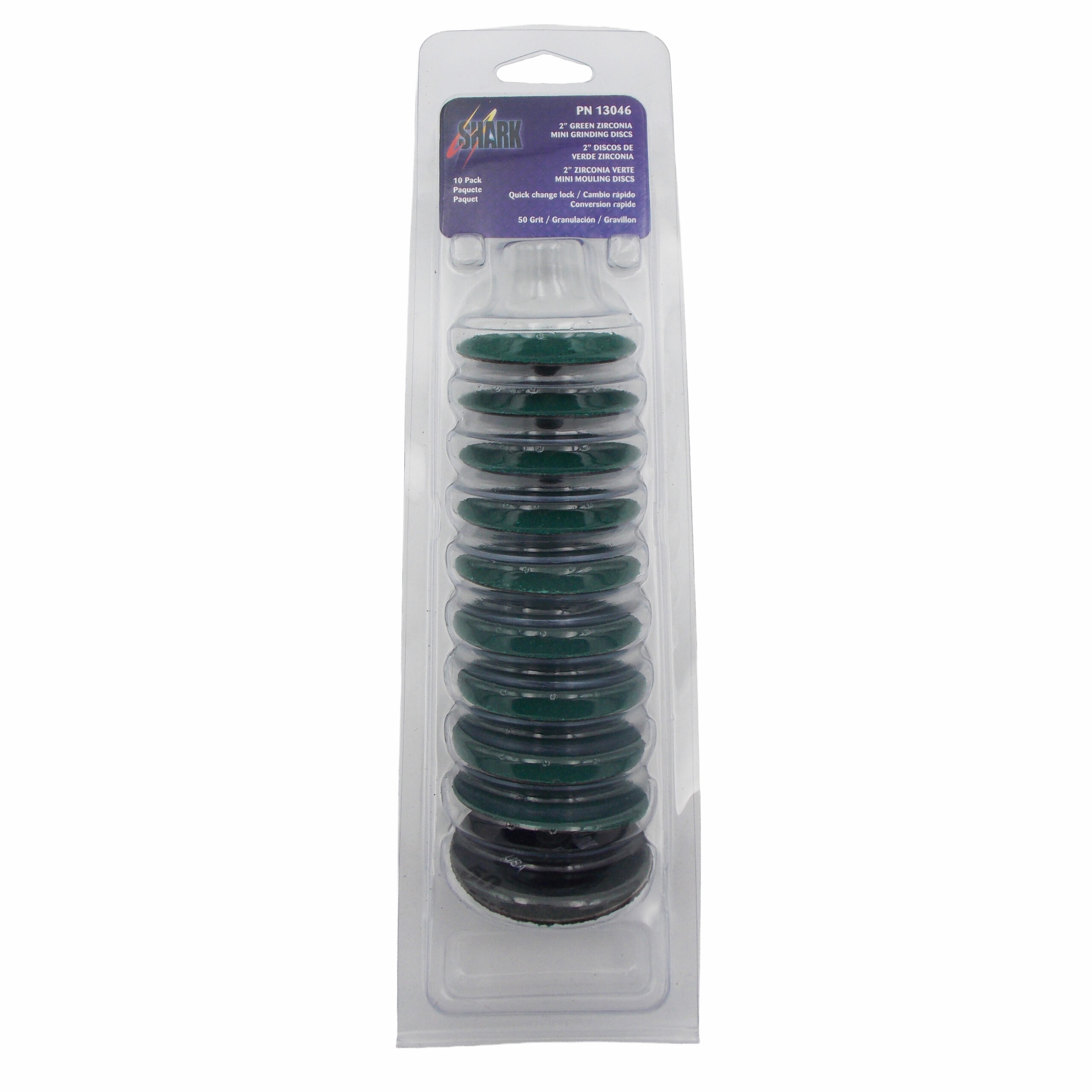 10 PK | 2" Mini Grinding Discs - Green Zirconia - 50 Grit - Image 2