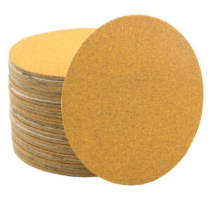 100 PK | 6" Gold A/O Hook & Loop Discs - 80 Grit