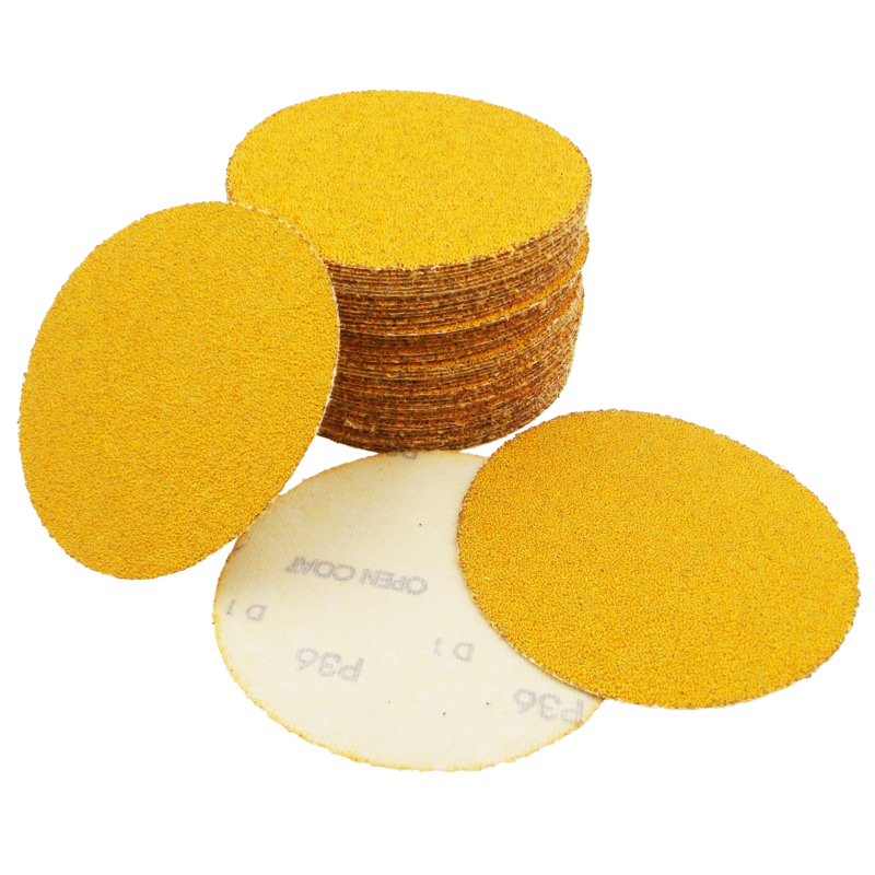 50 PK | 6" Gold A/O Hook & Loop Discs - 36 Grit - Image 2