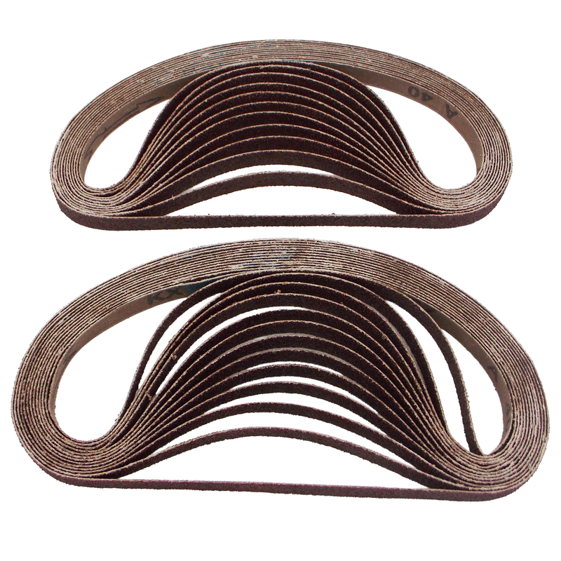 25 PK | File Sanding Belt 1/2" x 24" 40 Grit, X Weight - Image 2