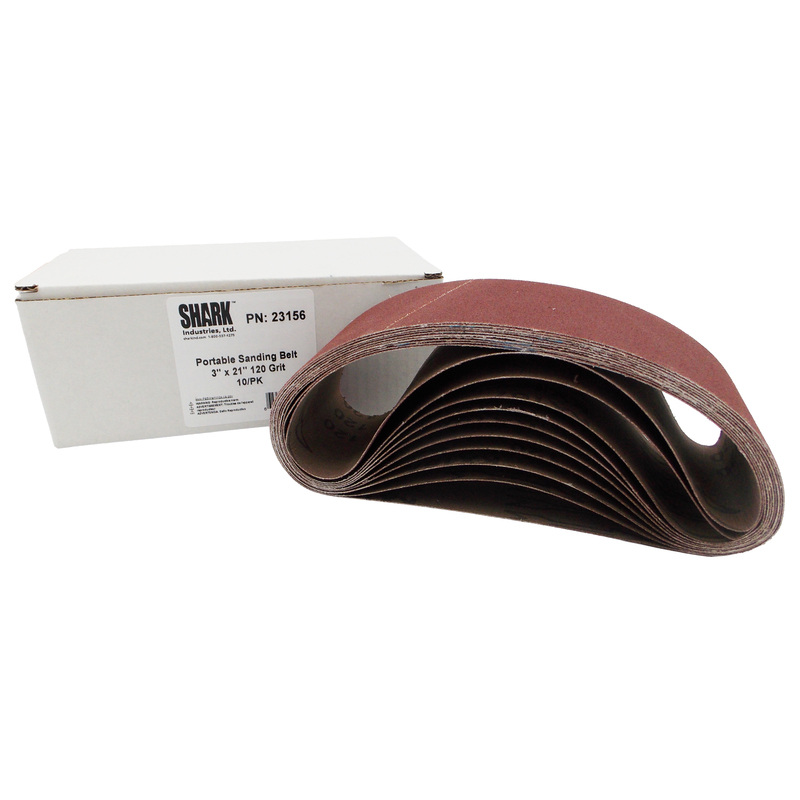 10 PK | Portable Sanding Belt 3" x 21" 120 Grit, X Weight - Image 3